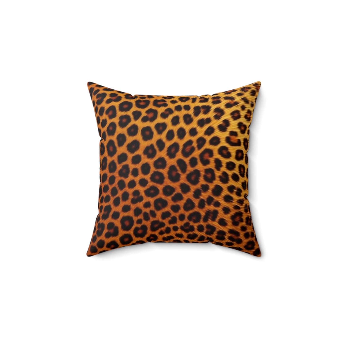 Cheetah Pattern Suede Square Pillow