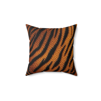 Tiger Pattern Suede Square Pillow