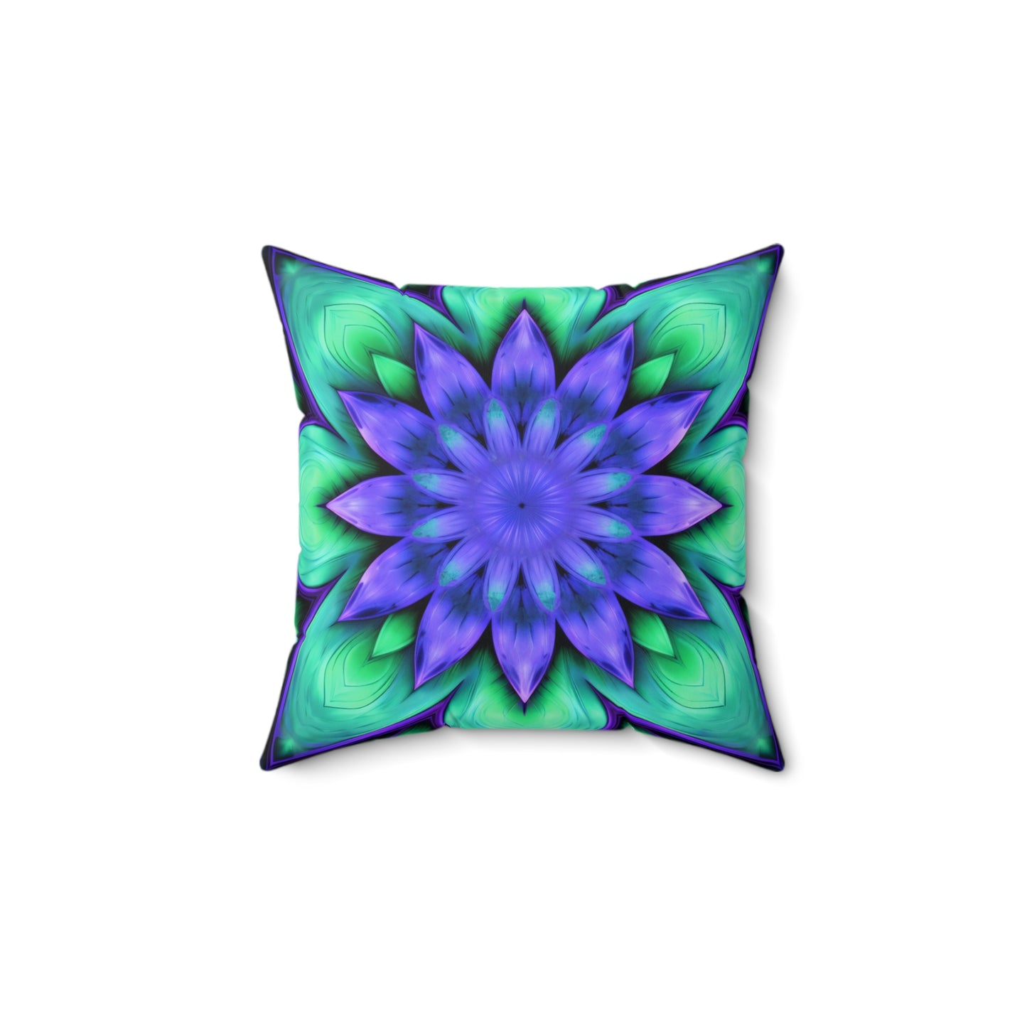 Abstract Flower Suede Square Pillow