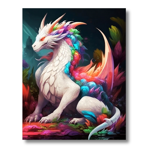 Beautiful White Dragon Acrylic HD Prints