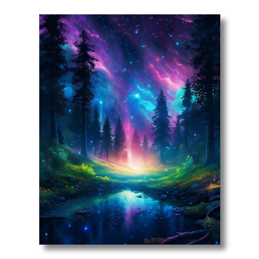 Colorful Enchanted Mystical Forest HD Acrylic Prints