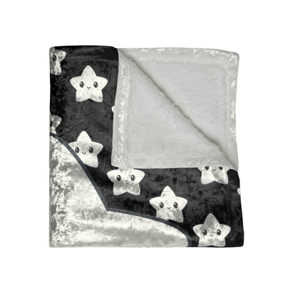 Cute Star Crushed Velvet Blanket