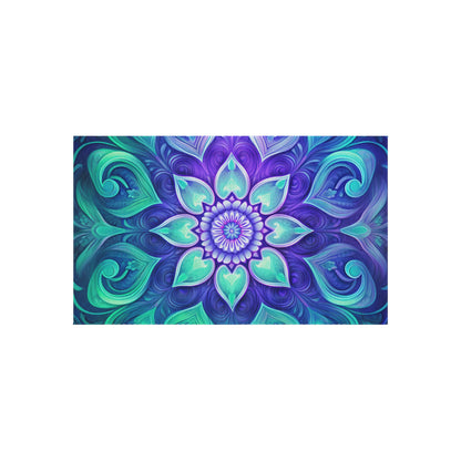 Colorful Abstract Flower Outdoor Rug