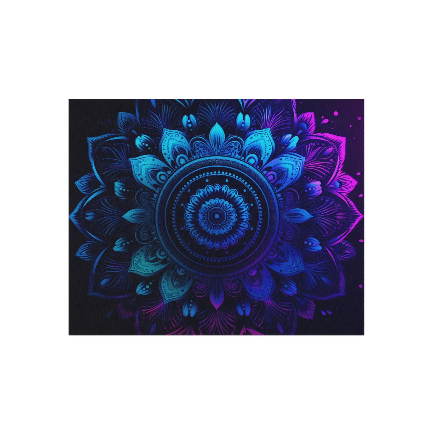 Purple Abstract flower Outdoor Rug