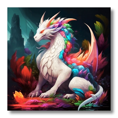 Beautiful White Dragon Acrylic HD Prints