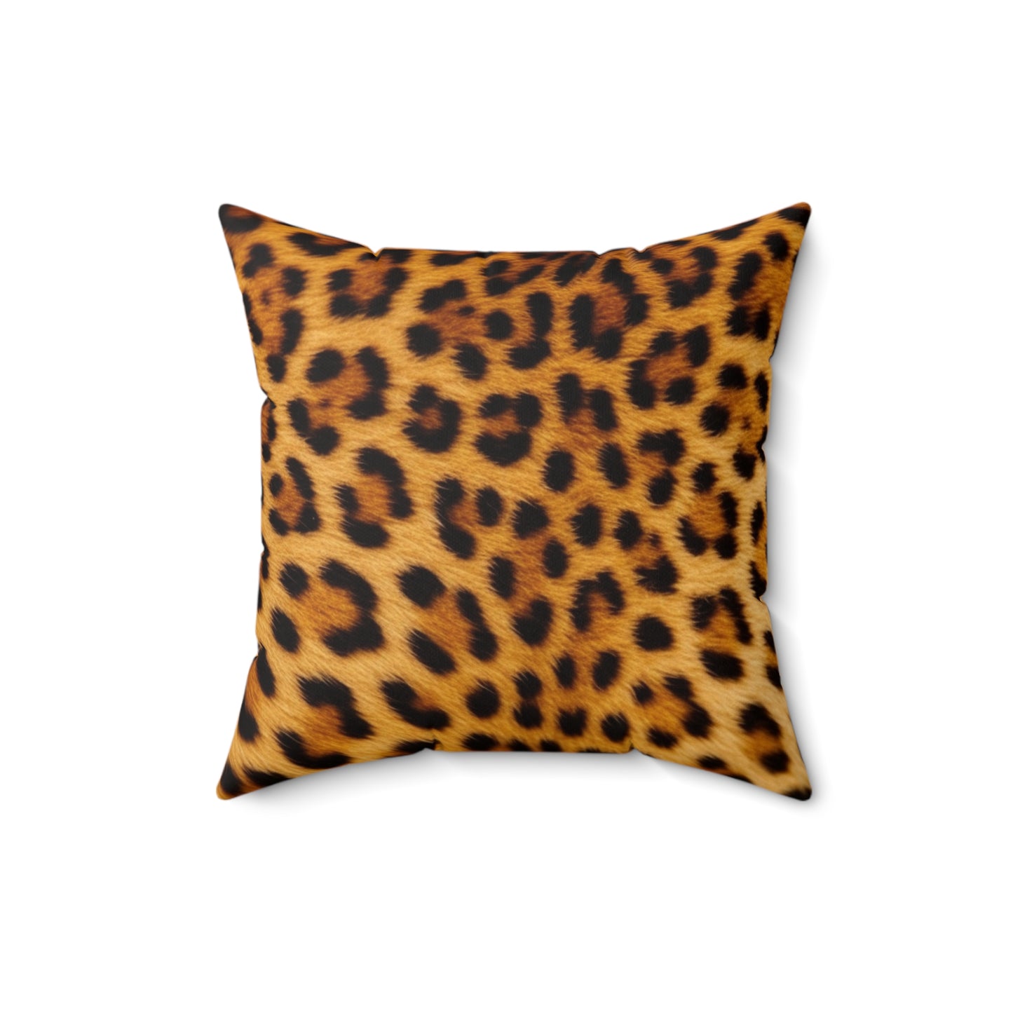 Leopard Pattern Suede Square Pillow