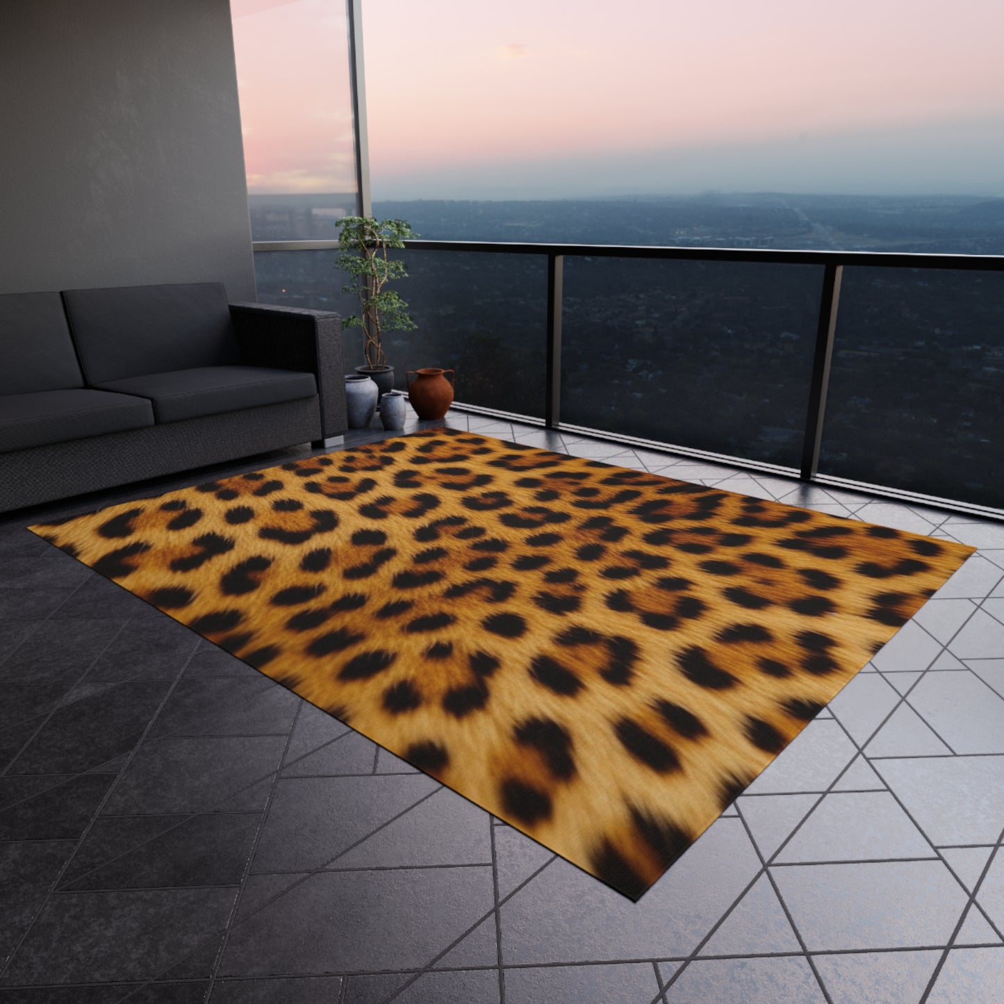 Leopard Pattern Outdoor Rug