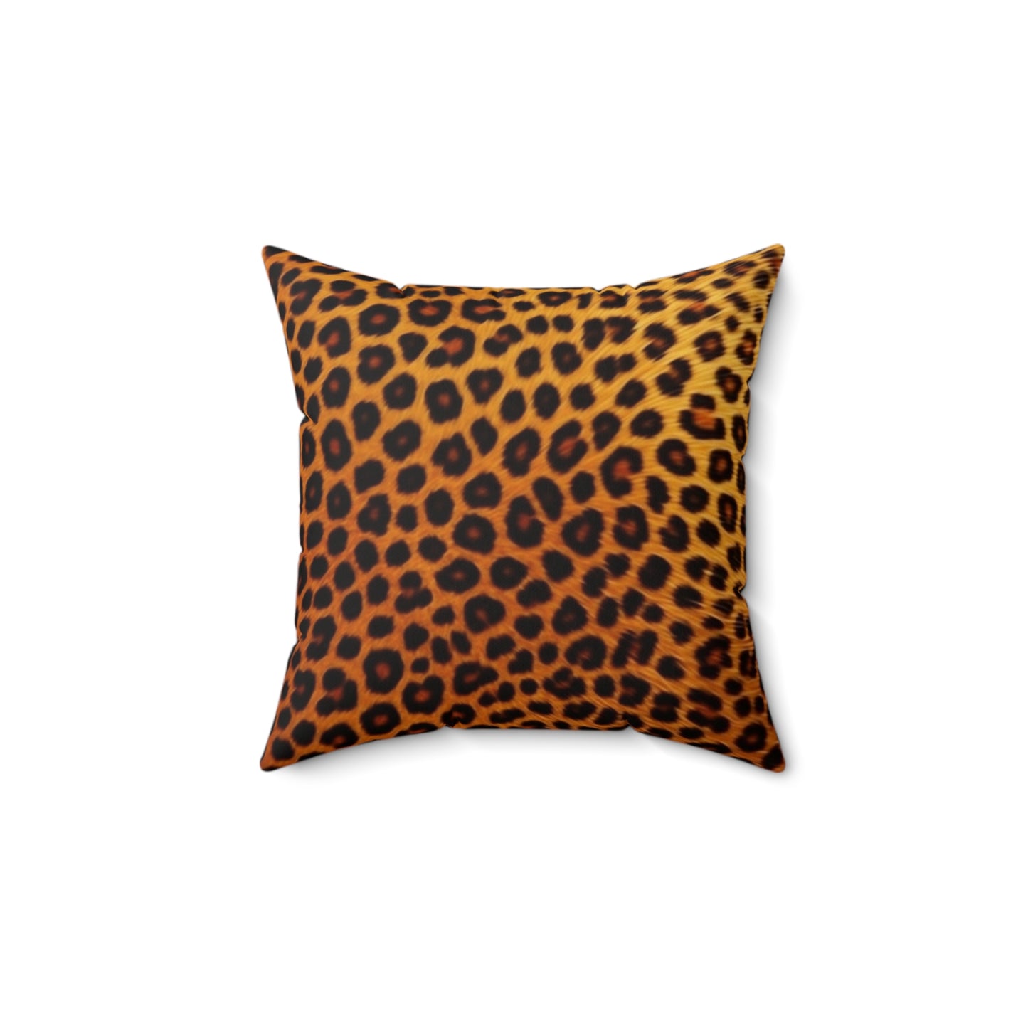 Cheetah Pattern Suede Square Pillow