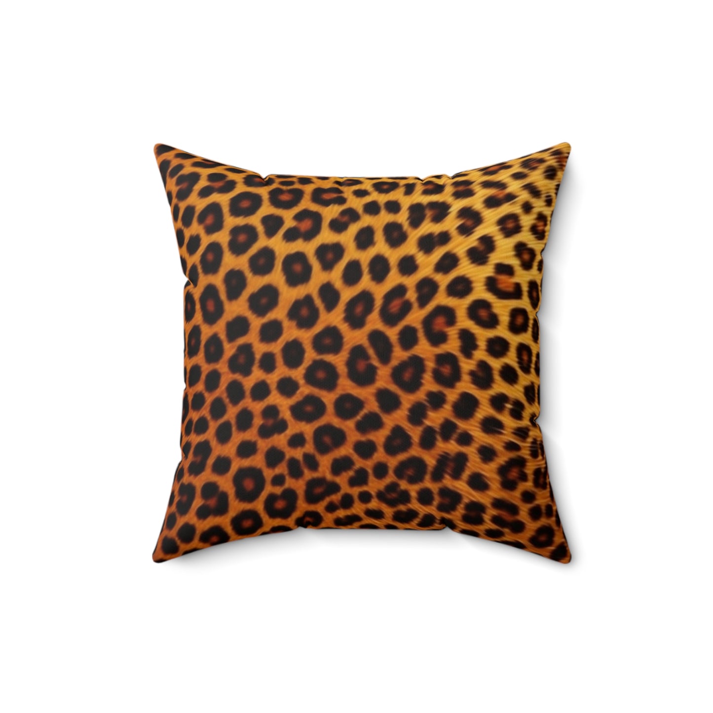 Cheetah Pattern Suede Square Pillow