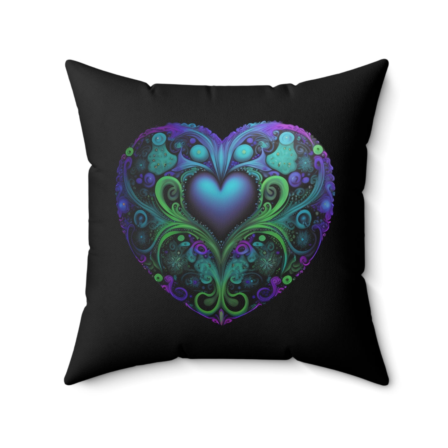 Abstract Heart Suede Square Pillow