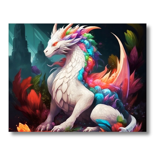 Beautiful White Dragon Acrylic HD Prints