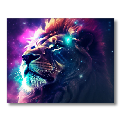 Cosmic Lion Face Acrylic HD Prints