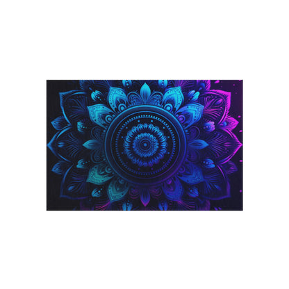 Purple Abstract flower Outdoor Rug