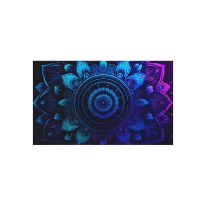 Purple Abstract flower Outdoor Rug