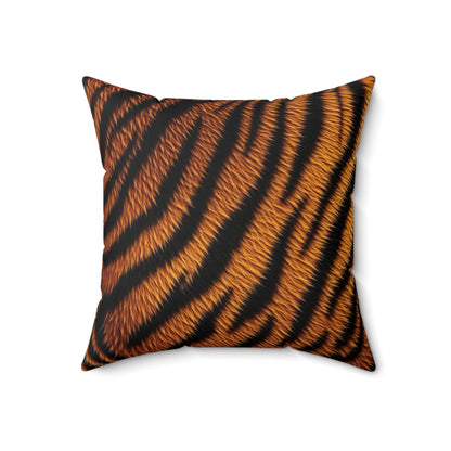 Tiger Pattern Suede Square Pillow