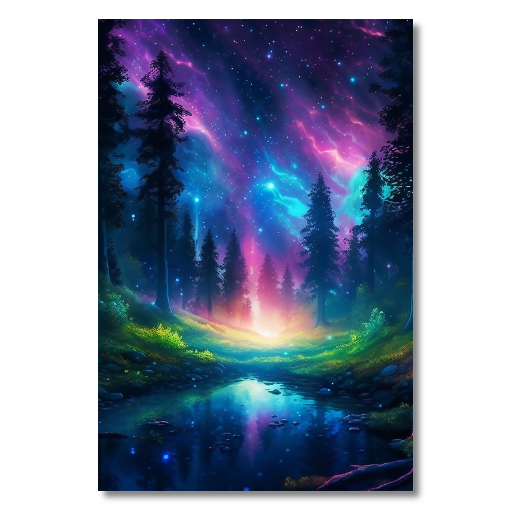 Colorful Enchanted Mystical Forest HD Acrylic Prints