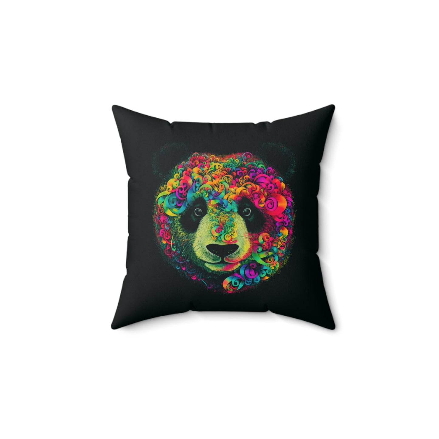 Colorful Panda Suede Square Pillow