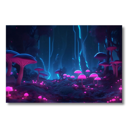 Purple Magical Mushroom Forest HD Acrylic Prints