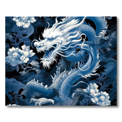 Mythical Blue Japanese Dragon HD Acrylic Prints