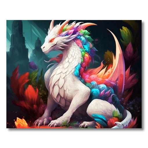 Beautiful White Dragon Acrylic HD Prints