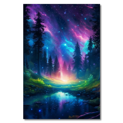 Colorful Enchanted Mystical Forest HD Acrylic Prints