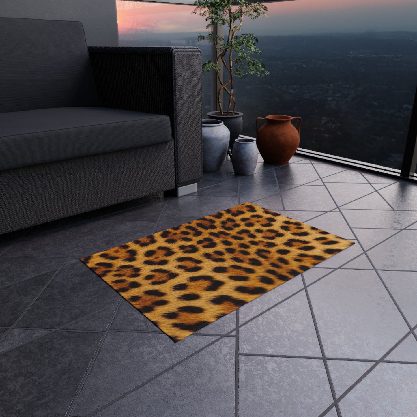 Leopard Pattern Outdoor Rug