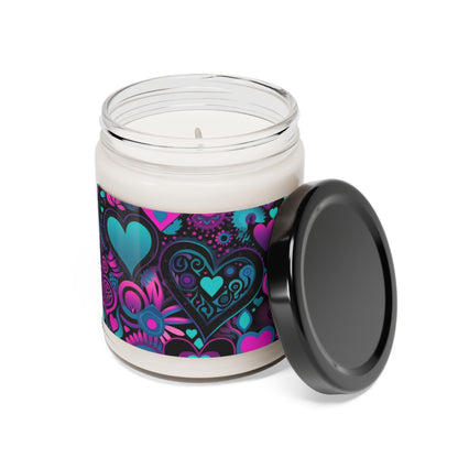 Colorful Heart Candle Scented Soy Candle - 9oz