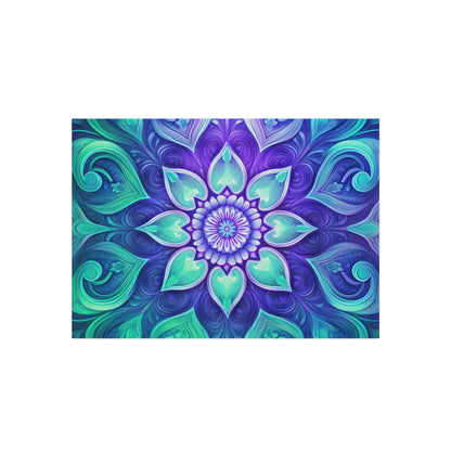 Colorful Abstract Flower Outdoor Rug