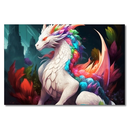 Beautiful White Dragon Acrylic HD Prints