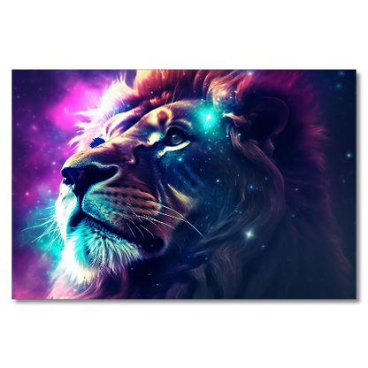 Cosmic Lion Face Acrylic HD Prints