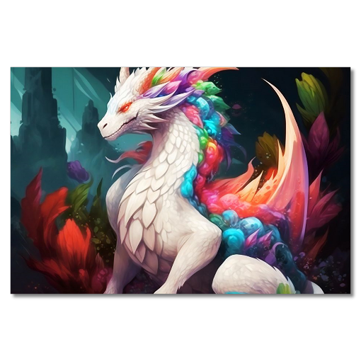 Beautiful White Dragon Acrylic HD Prints