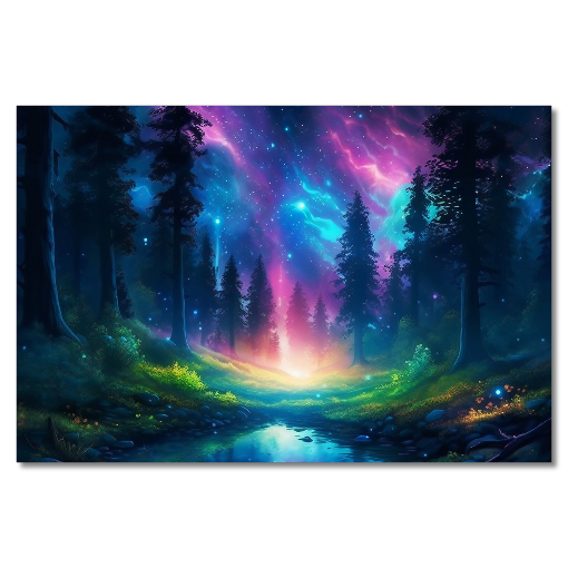 Colorful Enchanted Mystical Forest HD Acrylic Prints