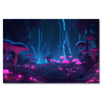 Purple Magical Mushroom Forest HD Acrylic Prints