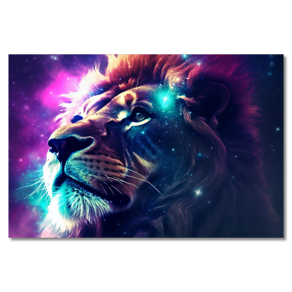 Cosmic Lion Face Acrylic HD Prints