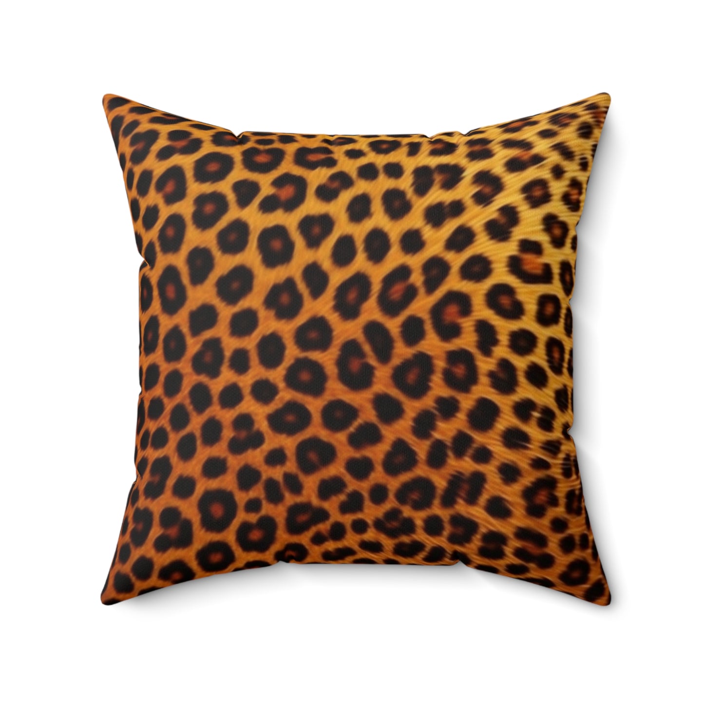 Cheetah Pattern Suede Square Pillow