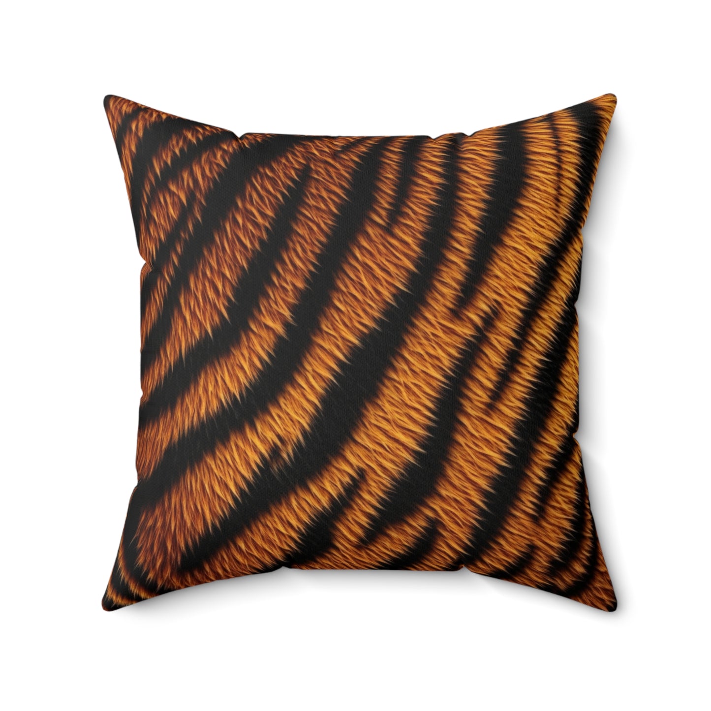 Tiger Pattern Suede Square Pillow