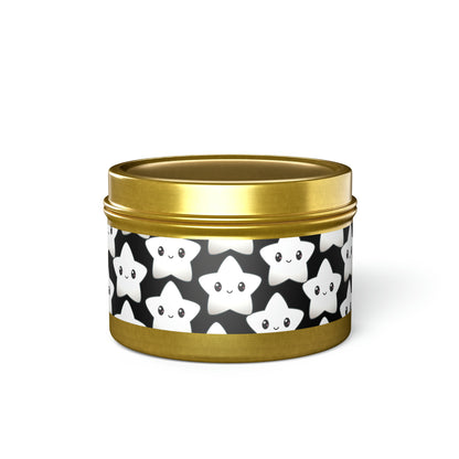 Cute Star Tin Candles - 4oz, 8oz