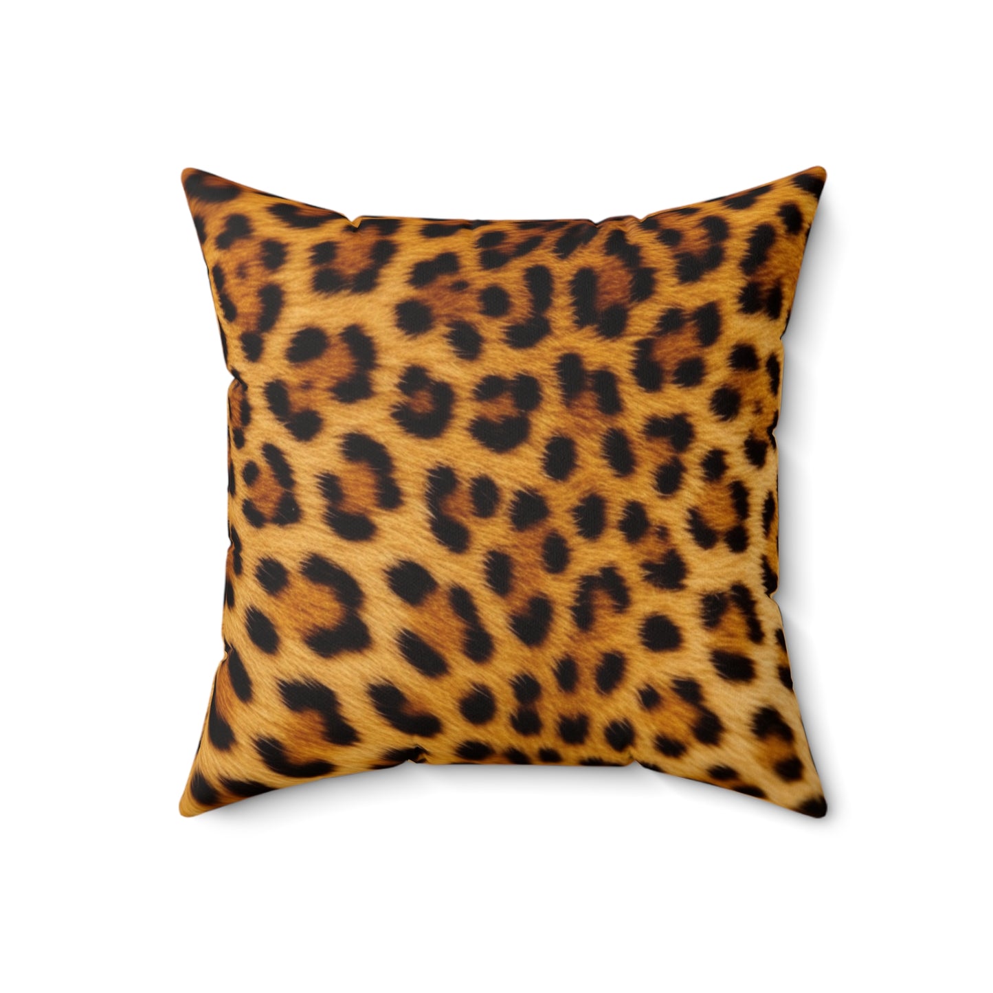 Leopard Pattern Suede Square Pillow