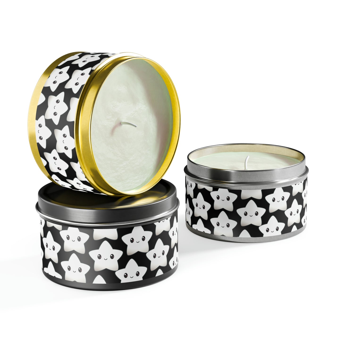 Cute Star Tin Candles - 4oz, 8oz