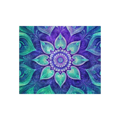 Colorful Abstract Flower Crushed Velvet Blanket