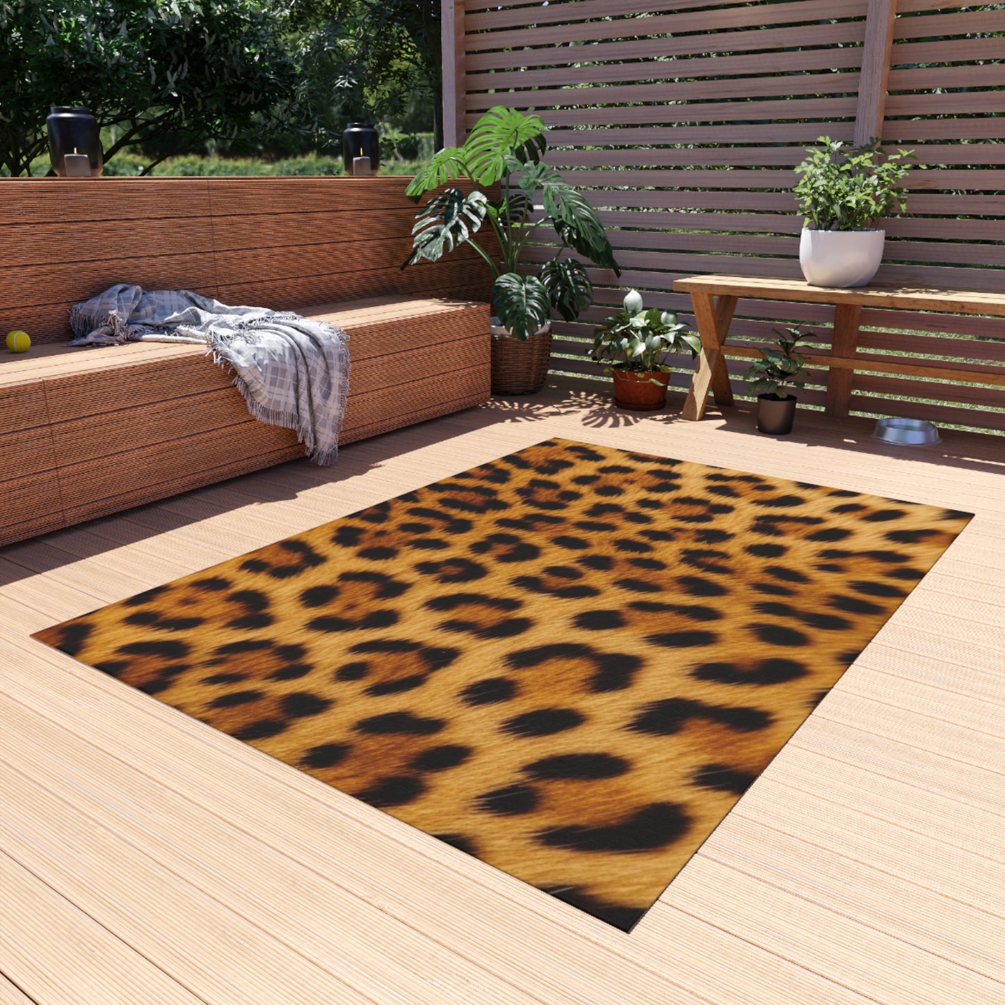 Leopard Pattern Outdoor Rug