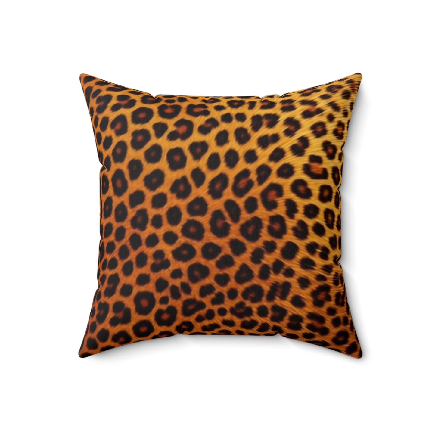 Cheetah Pattern Suede Square Pillow