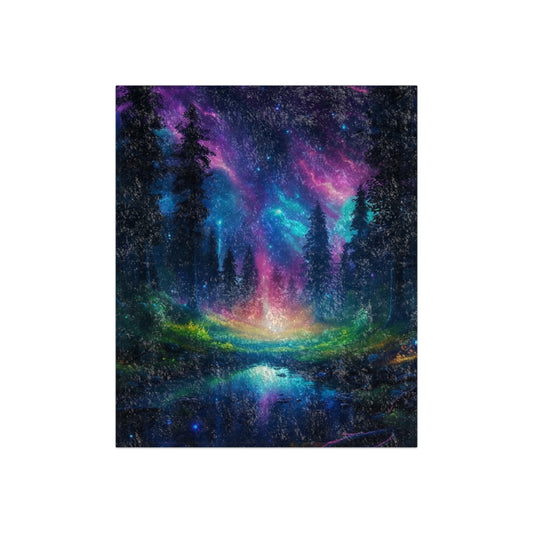 Mystical Enchanted forest Crushed Velvet Blanket