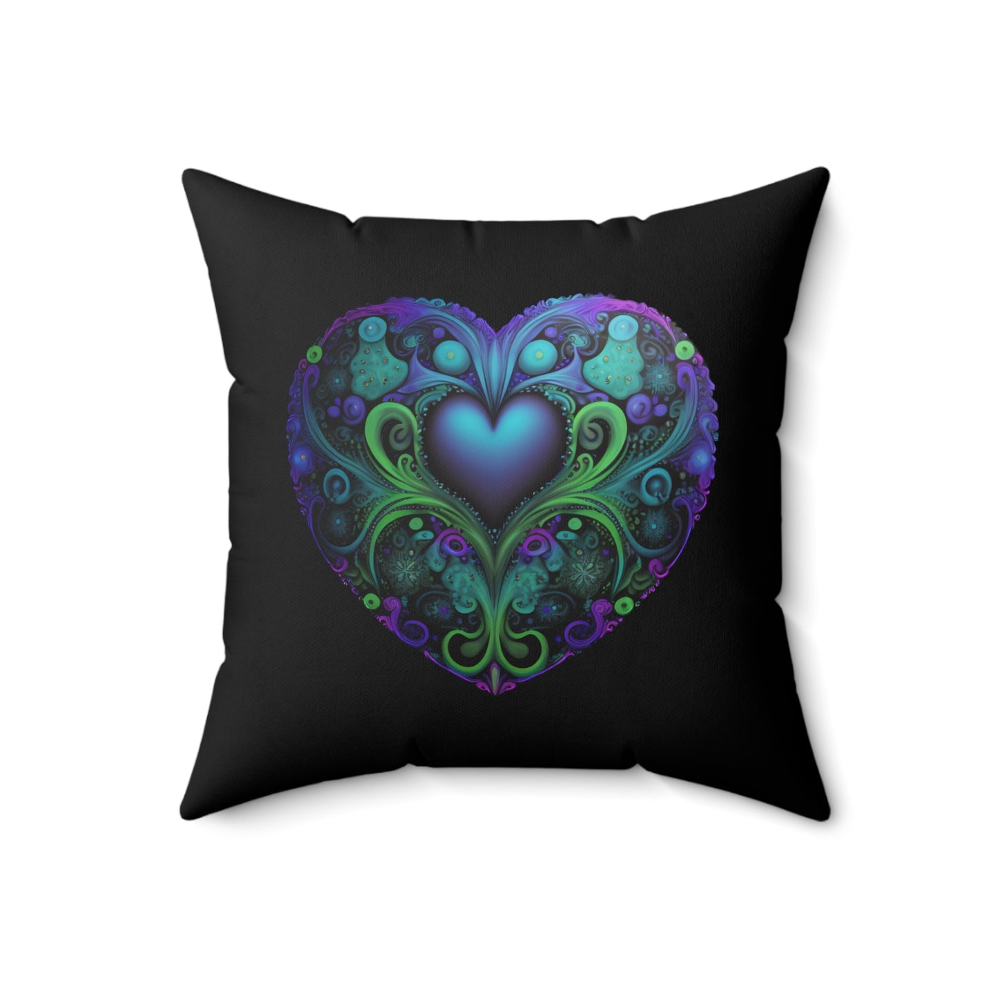 Abstract Heart Suede Square Pillow