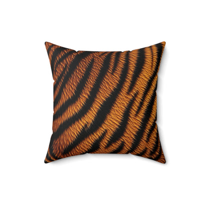 Tiger Pattern Suede Square Pillow