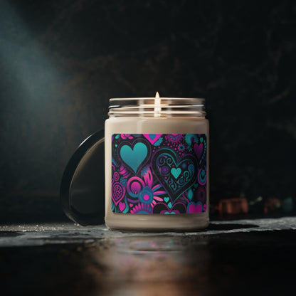 Colorful Heart Candle Scented Soy Candle - 9oz