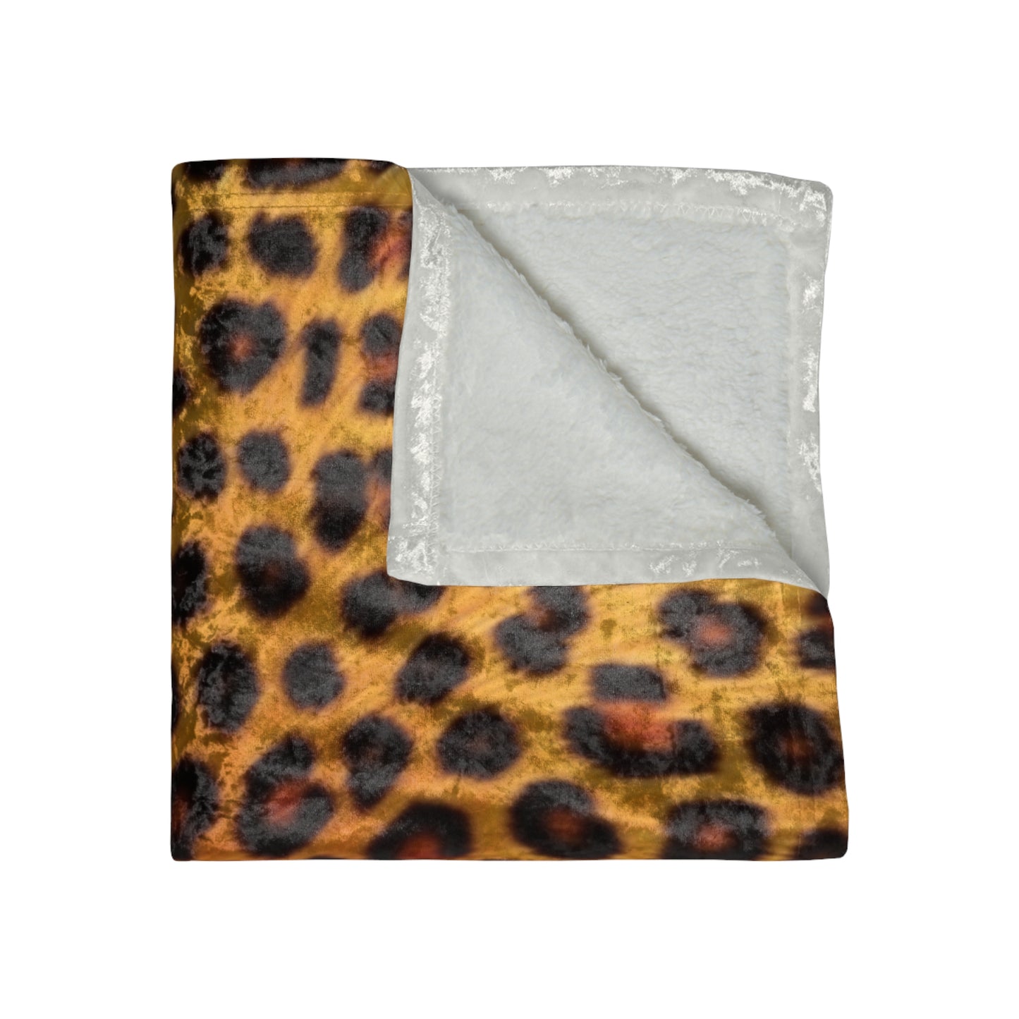 Cheetah Pattern Crushed Velvet Blanket