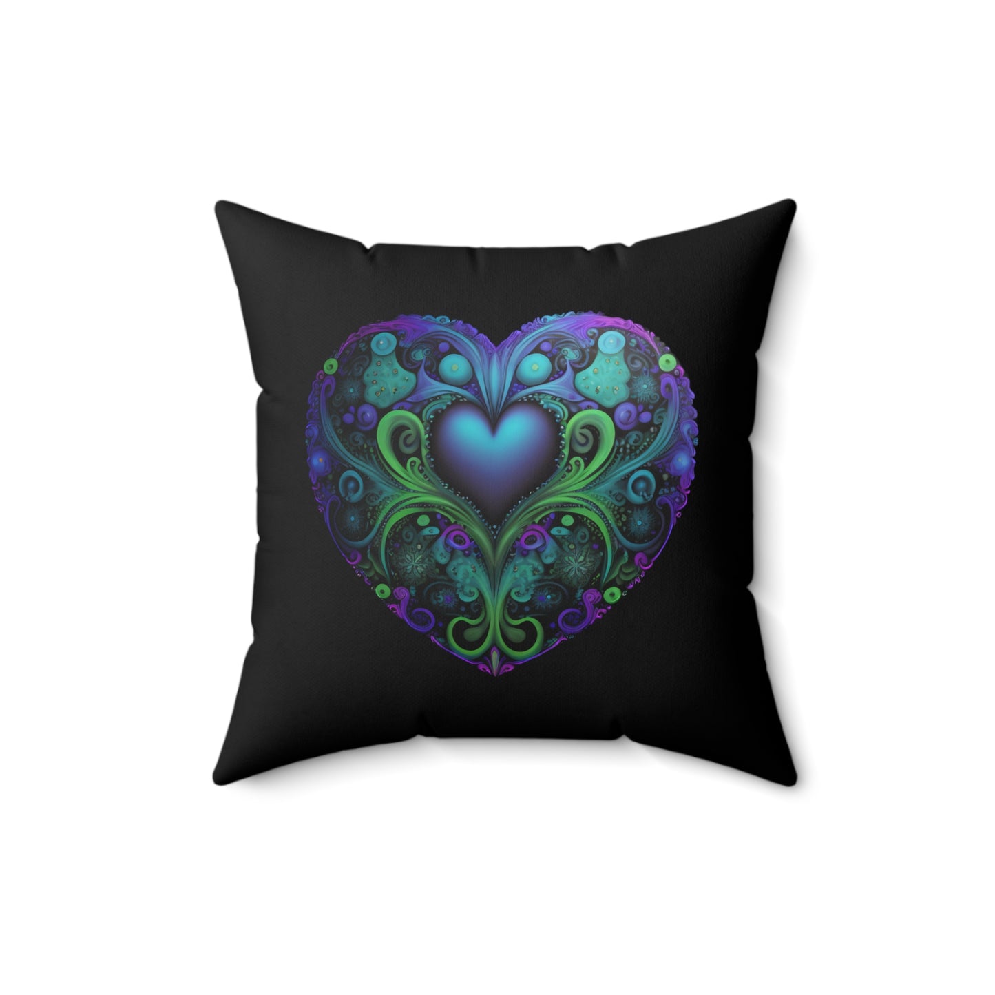 Abstract Heart Suede Square Pillow