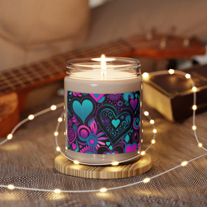 Colorful Heart Candle Scented Soy Candle - 9oz