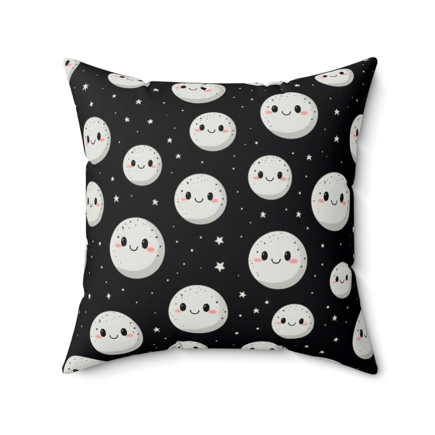 Cute Moon Suede Square Pillow